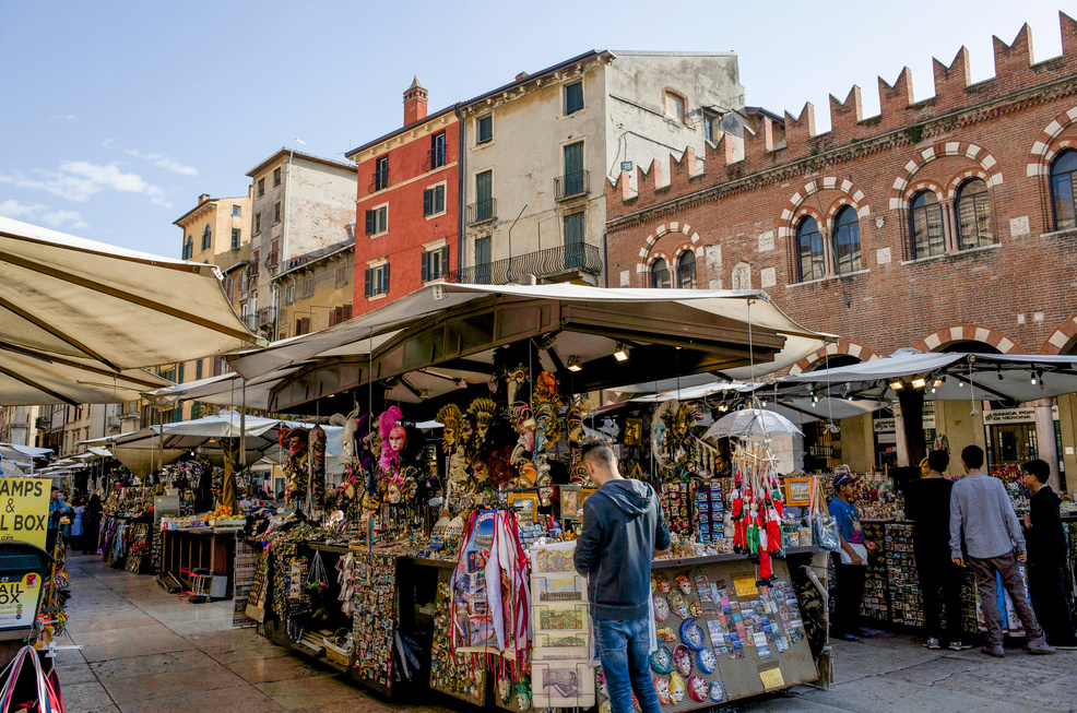 Group of People In A Street Market